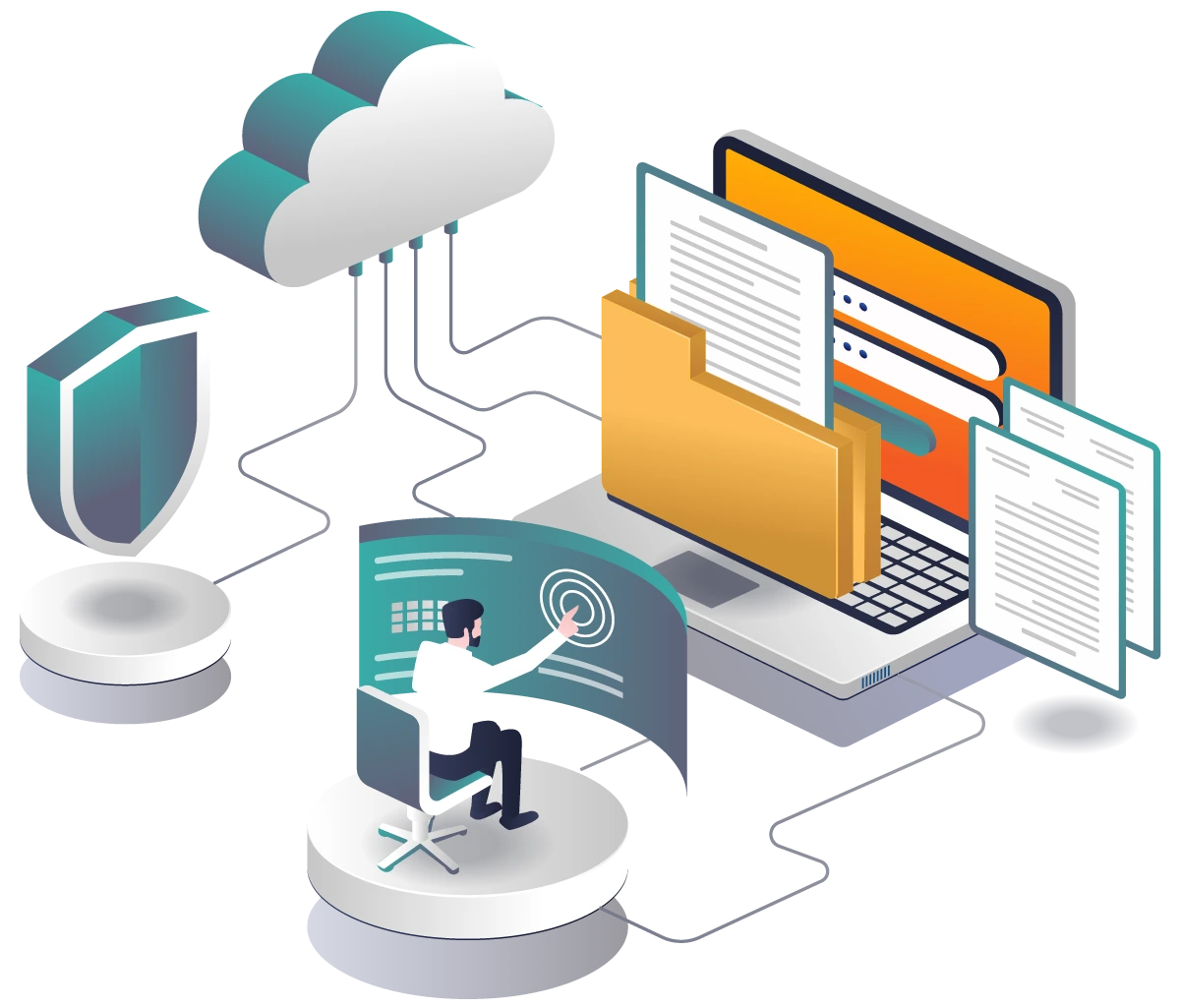 Cloud computing illustration